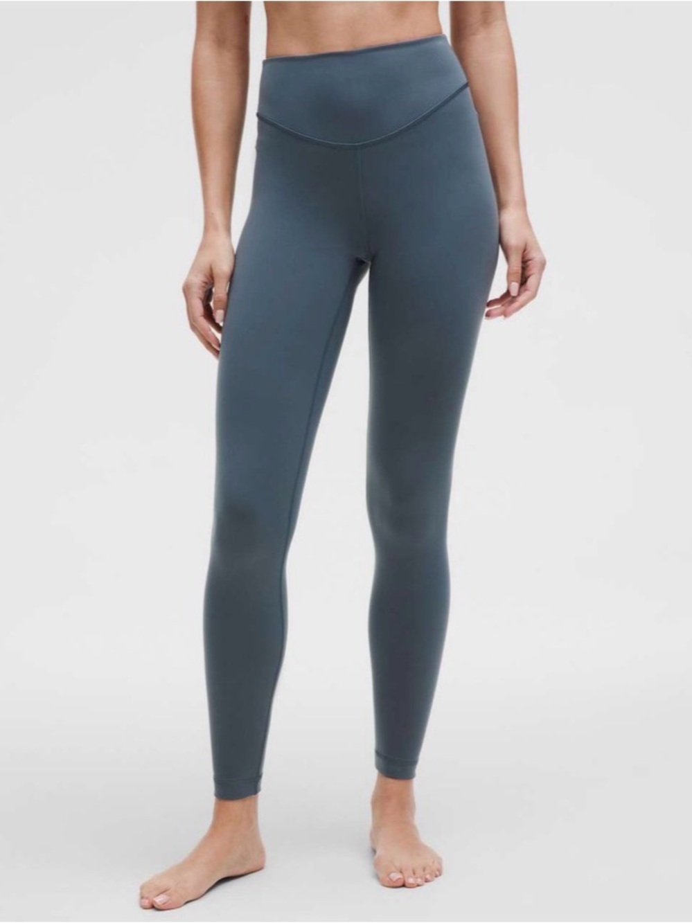NWT Lululemon wunder under smooth cover HR Leggings in Iron Blue & free tote